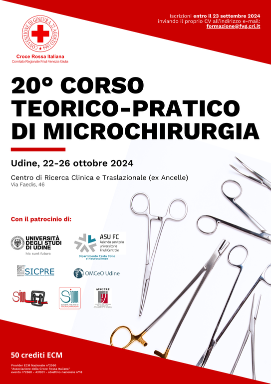 Volantino 20° corso di Microchirurgia